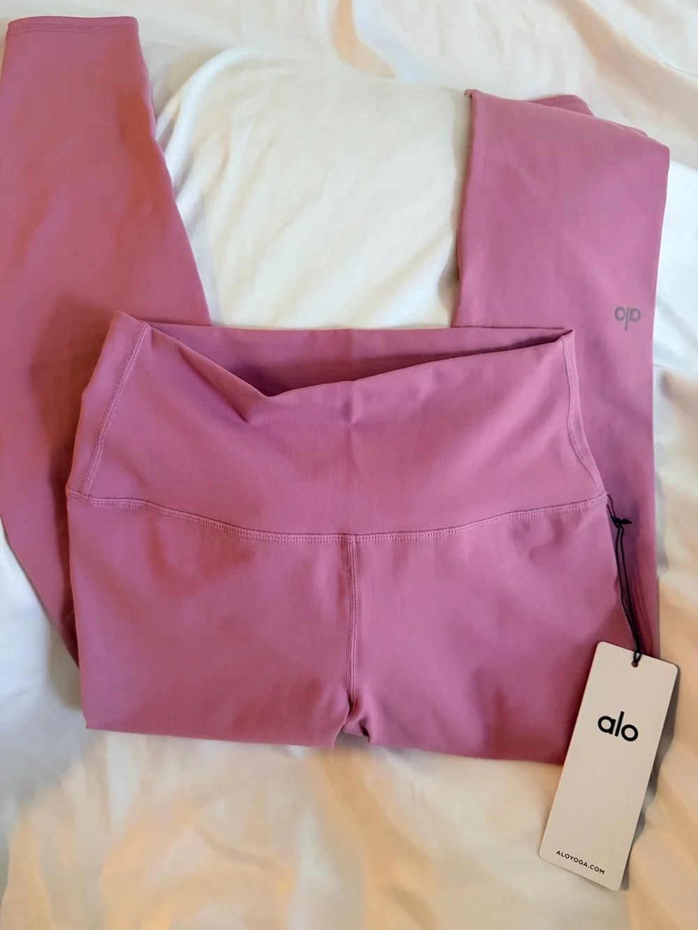 ALO Yoga Pink Airbrush Leggings 7/8